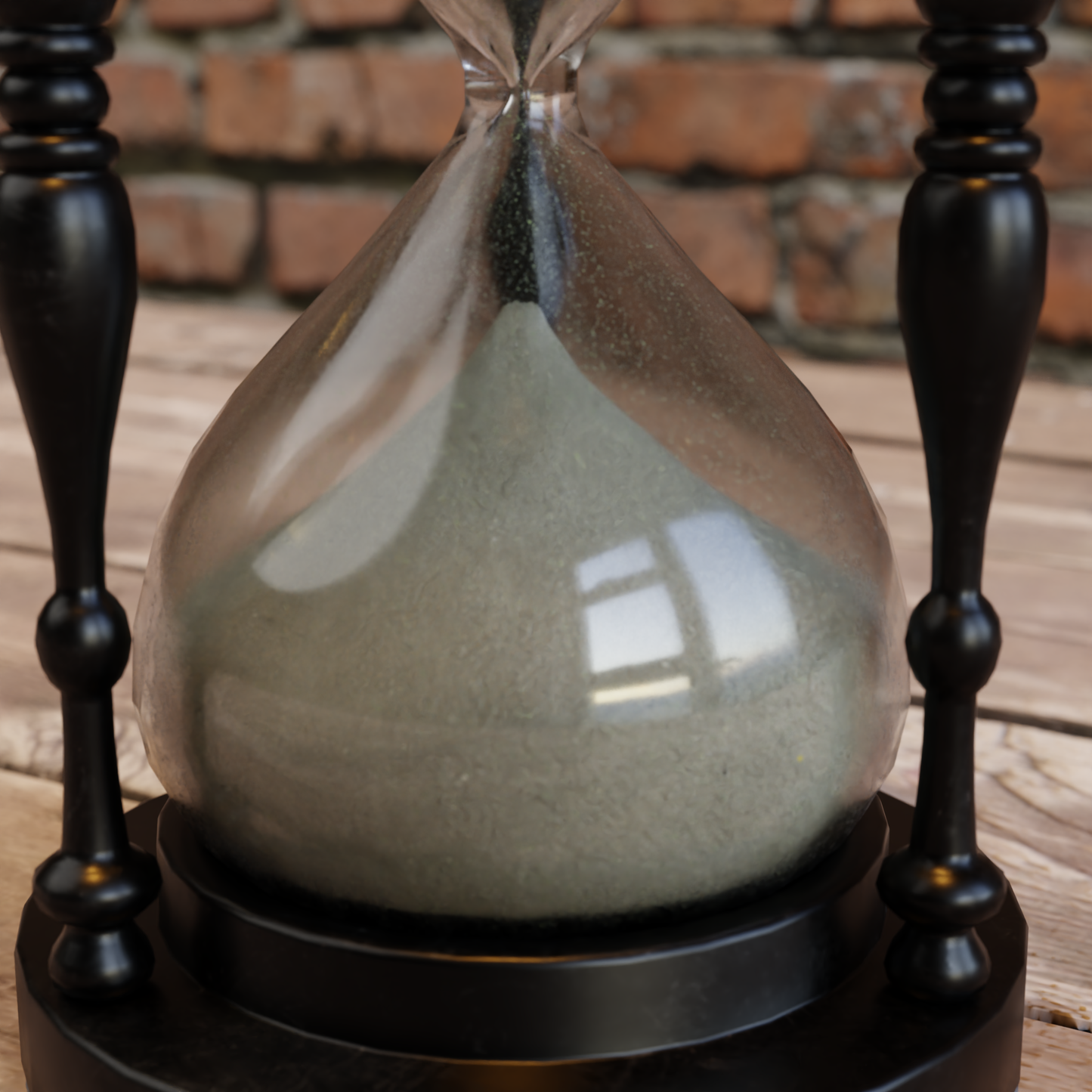 Hourglass old worn 3D model