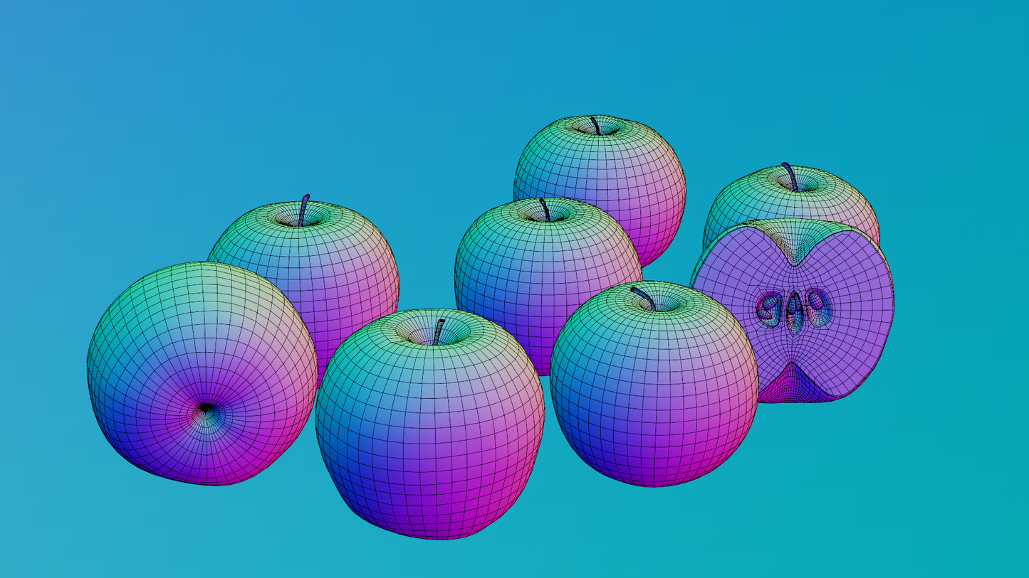 Variety of Apples 3D model