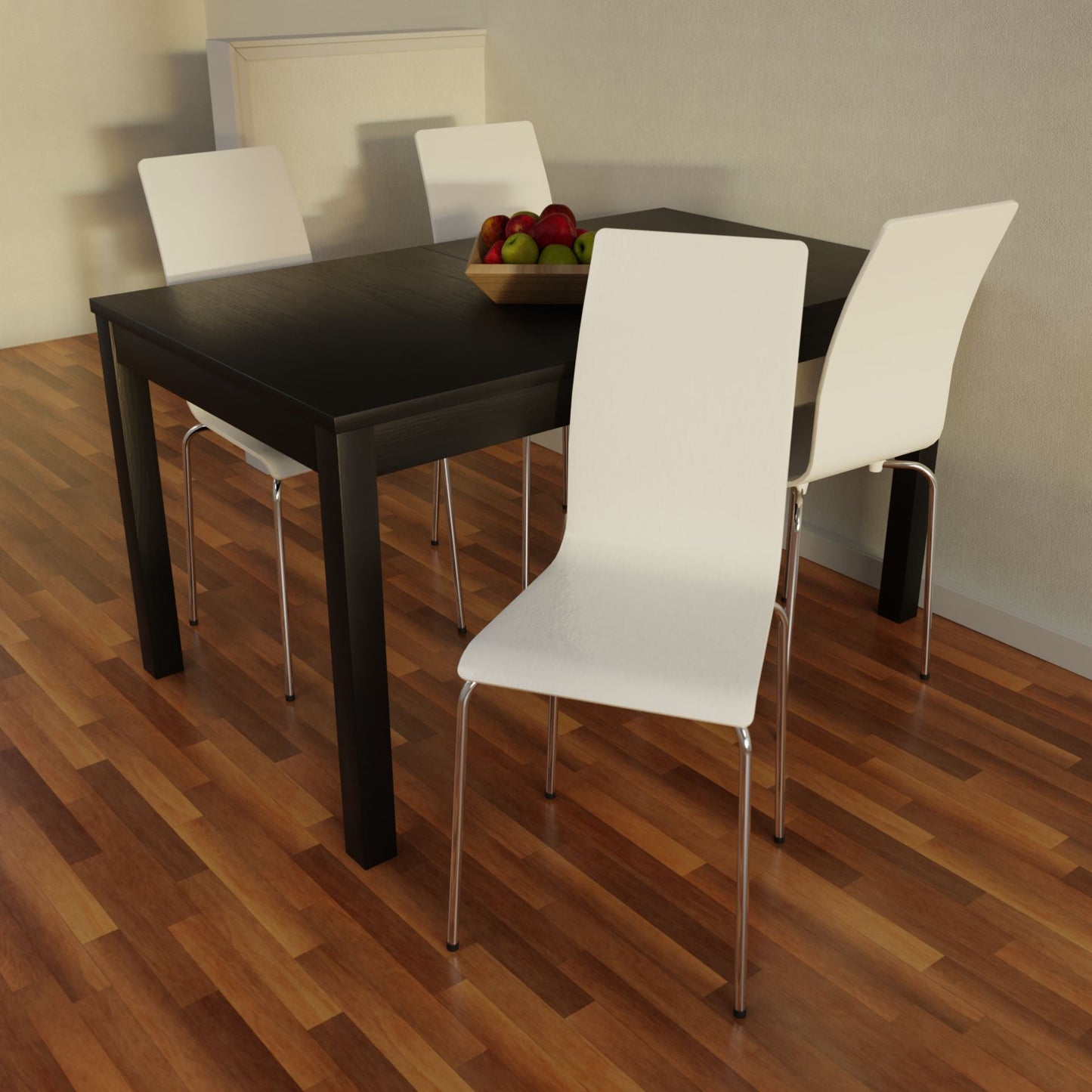 Wooden table black 3D model