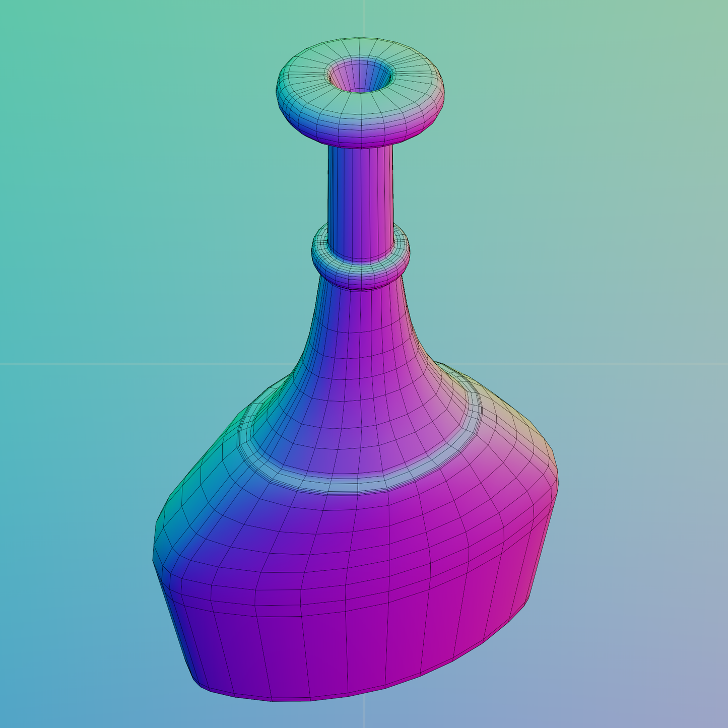 Decorative glass vase 3D model