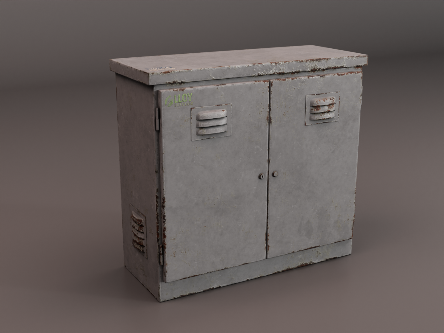 Electric cabinet worn 3D model