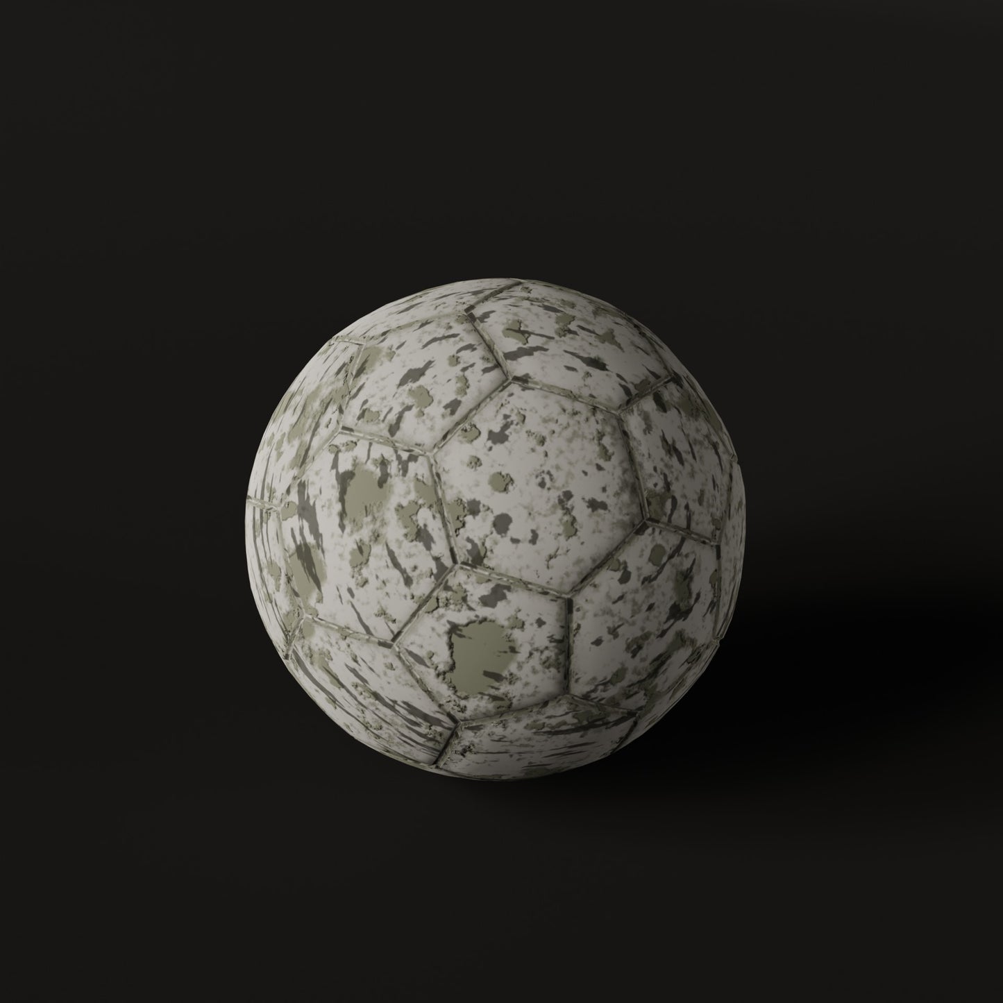 Worn football 3D model