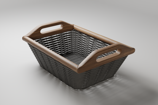 Wicker basket 3D model