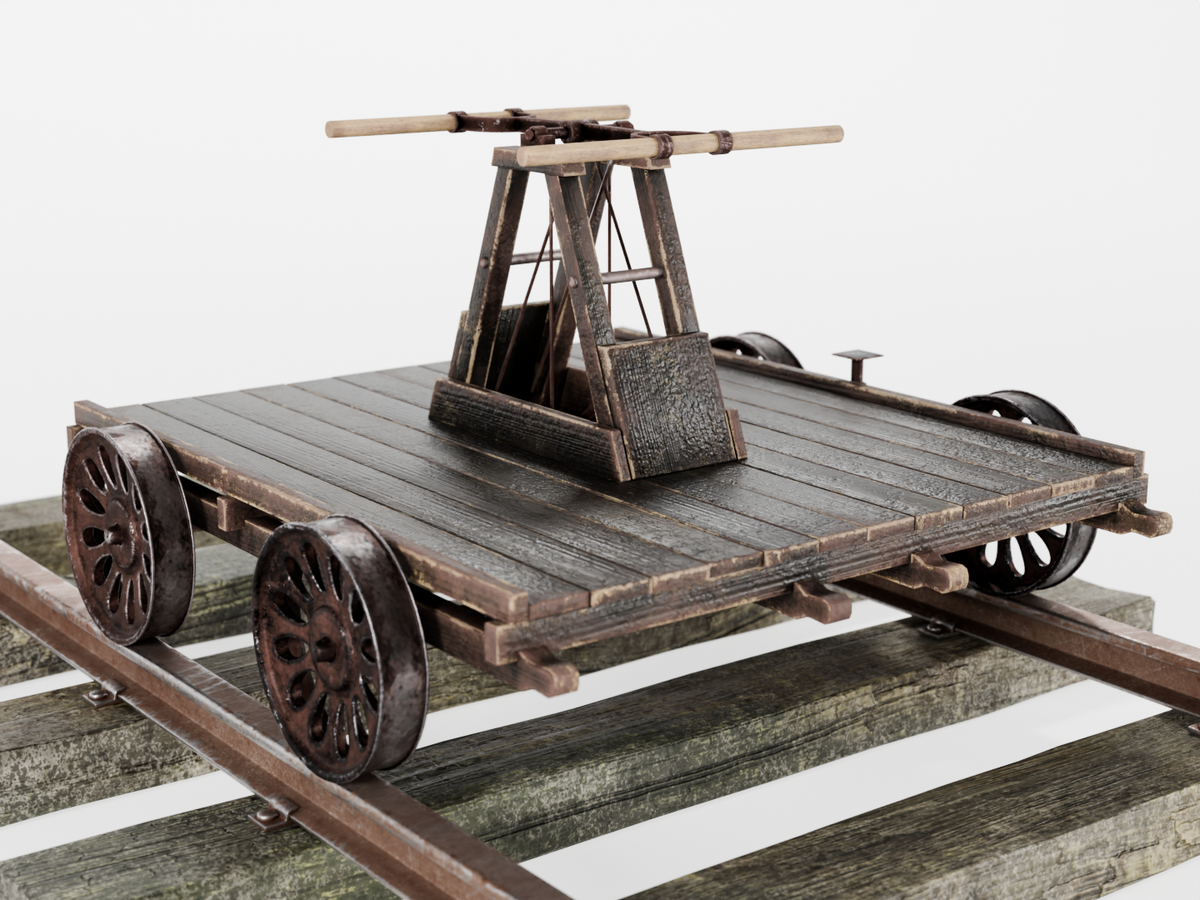 Handcar worn 3D model