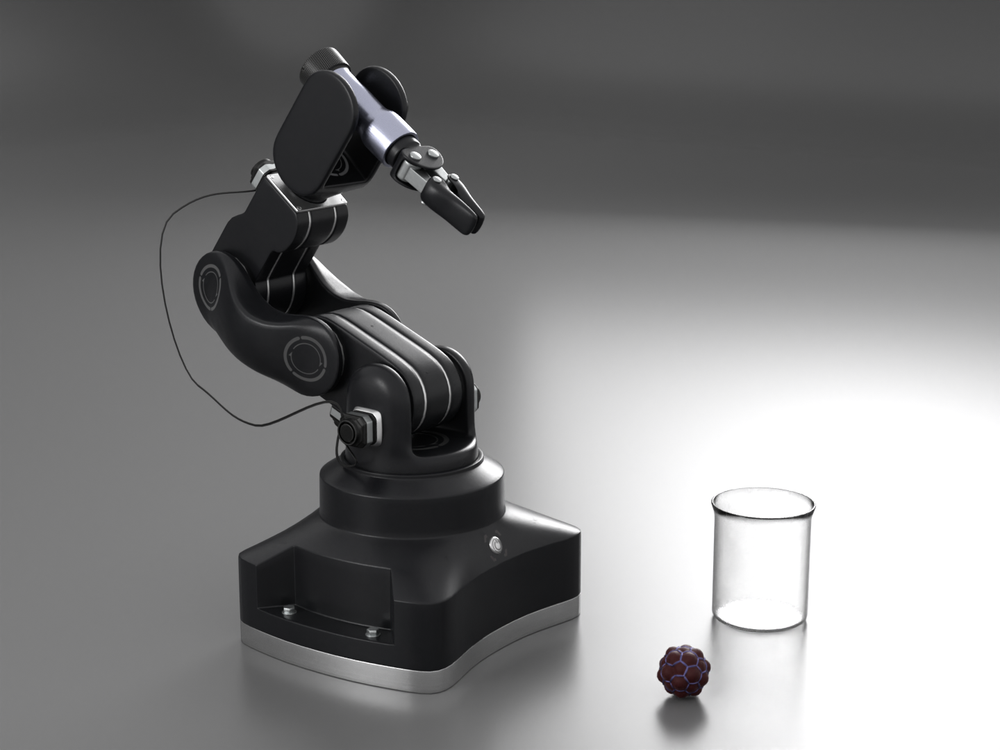 Robot arm rigged 3D model