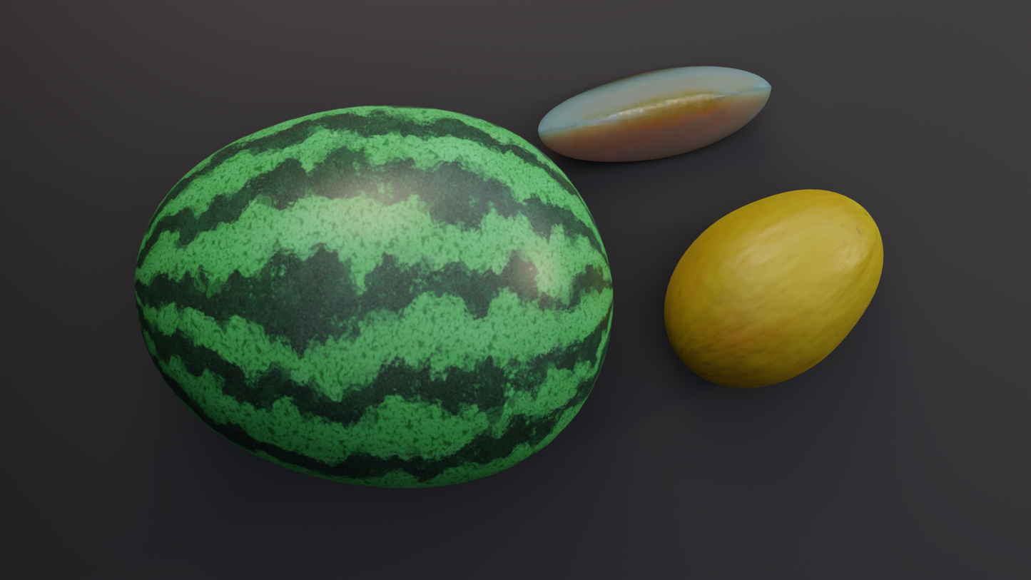 Melon set Canary 3D model
