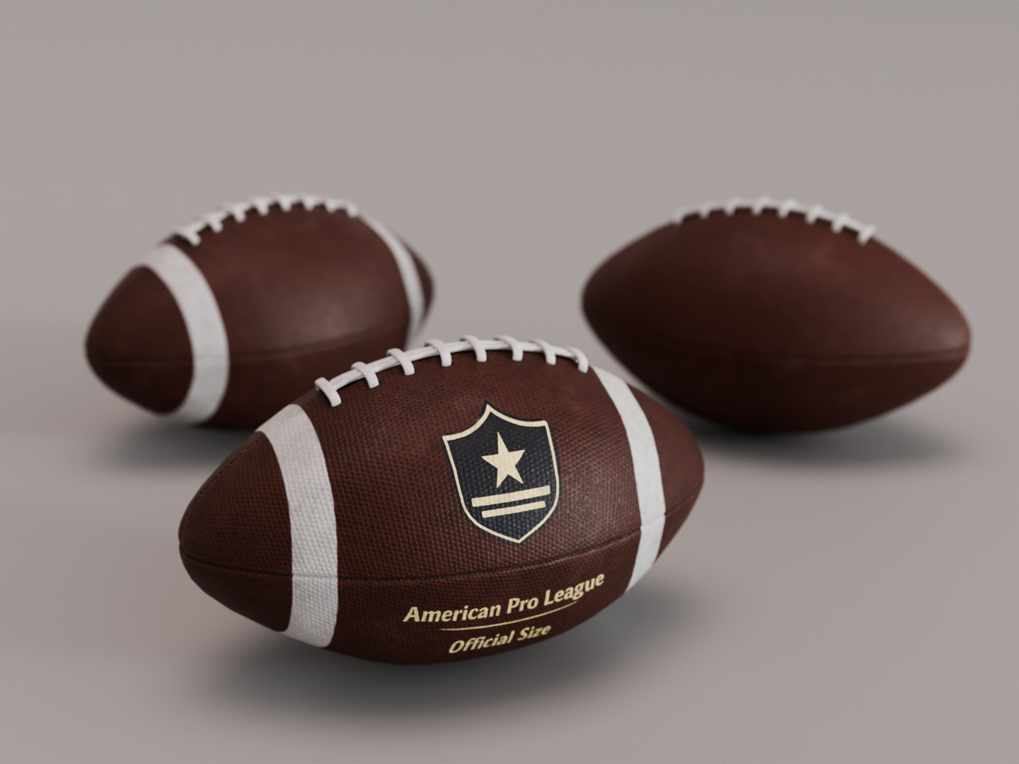American football replica 3D model