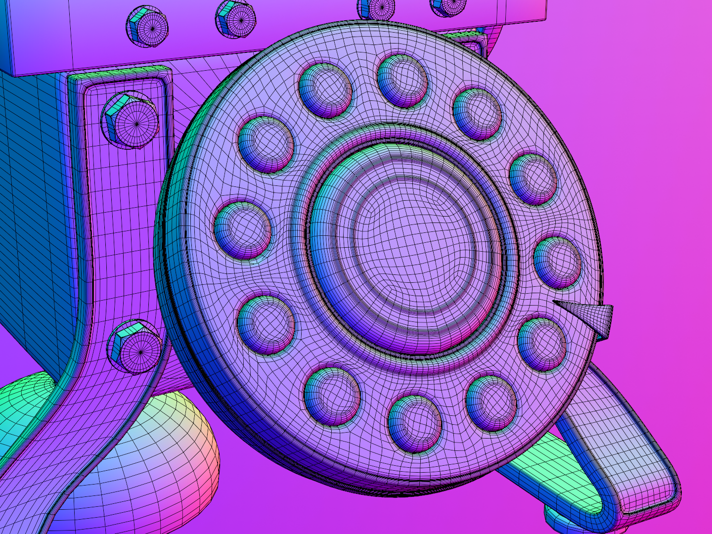 Antique rotary phone 3D model