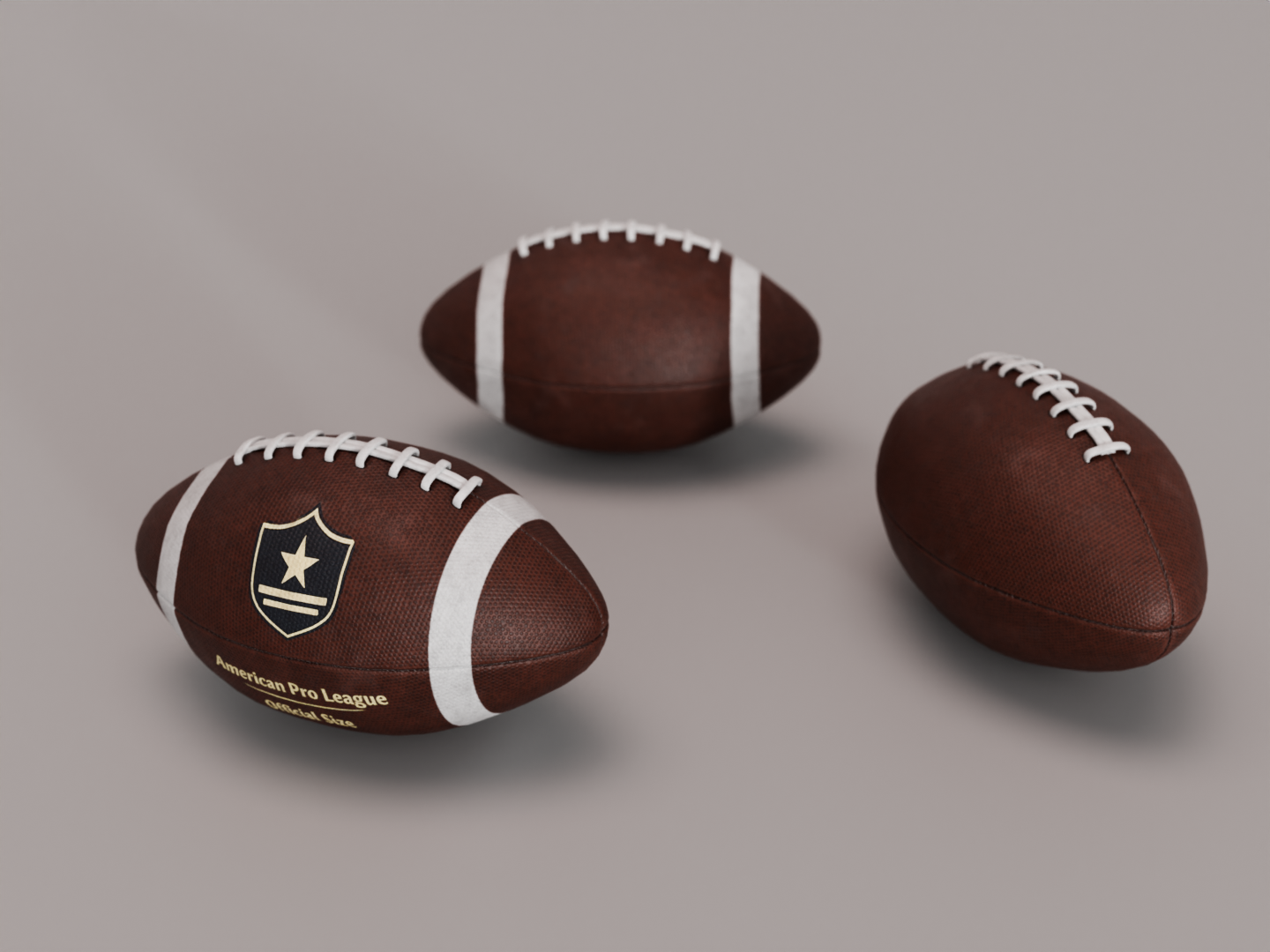 American football replica 3D model
