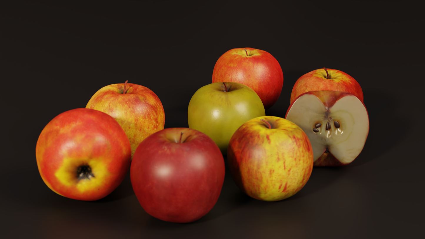Variety of Apples 3D model