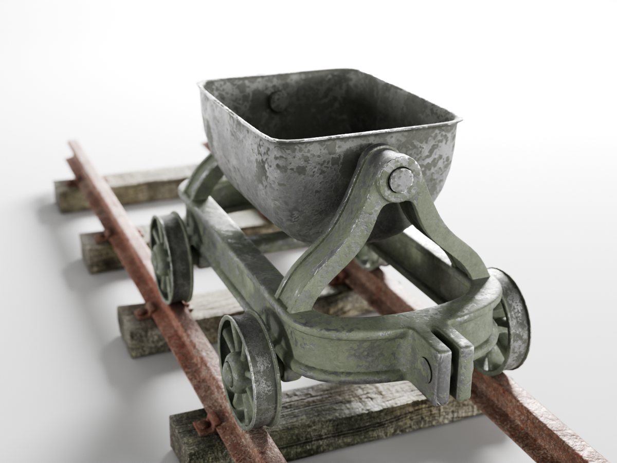 Minecart worn 3D model