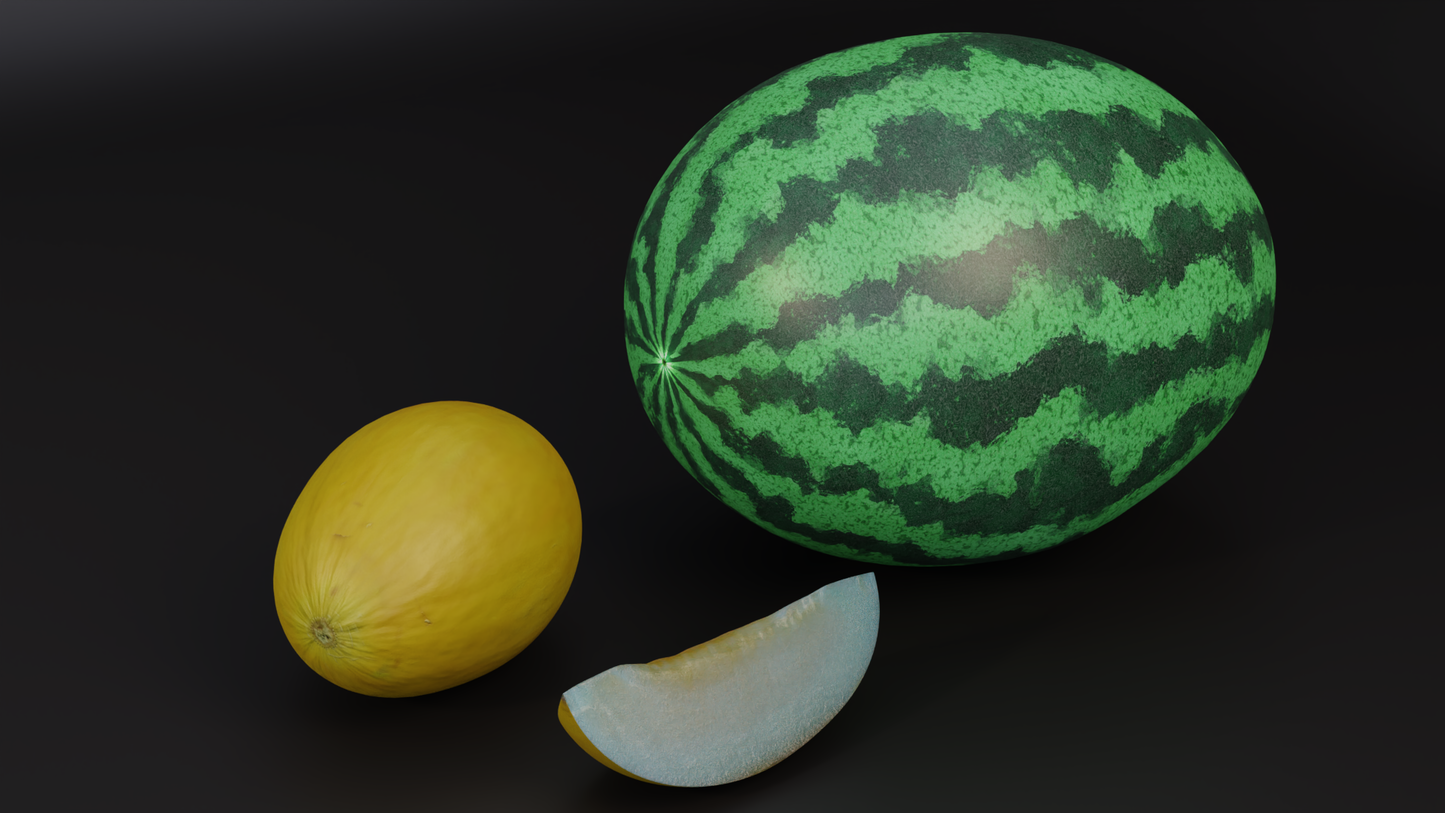 Melon set Canary 3D model