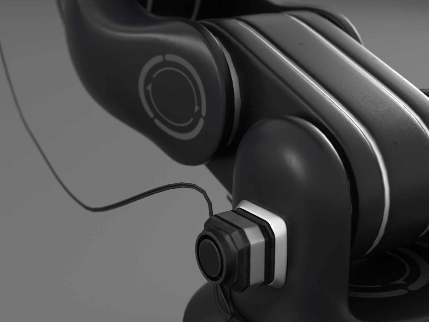 Robot arm rigged 3D model