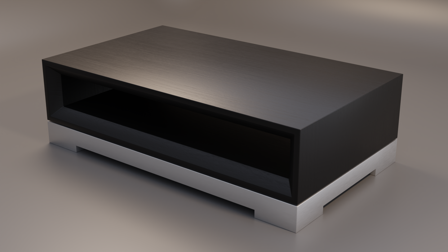 Sofa table brushed metal 3D model