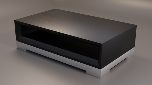 Sofa table brushed metal 3D model