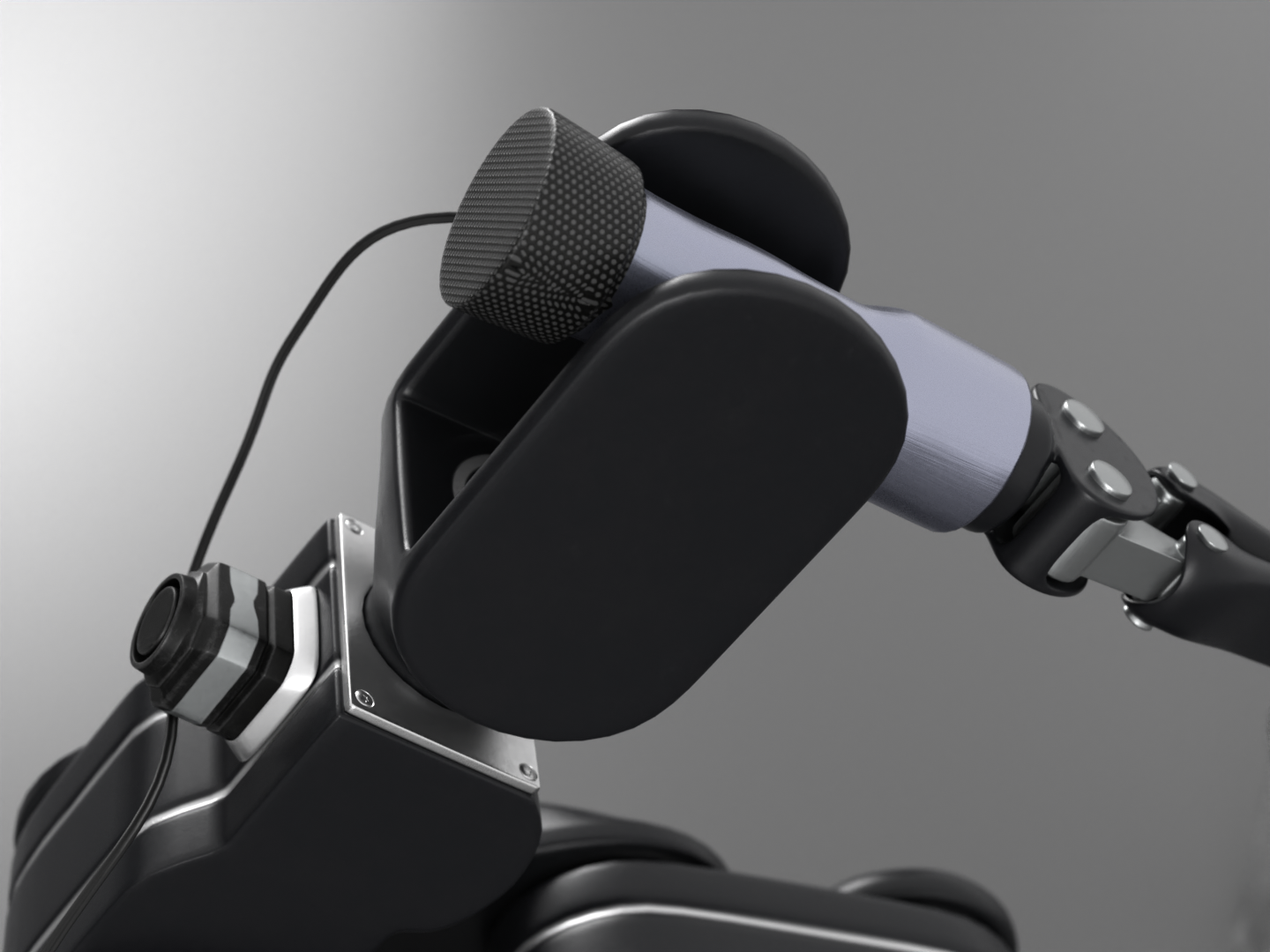 Robot arm rigged 3D model
