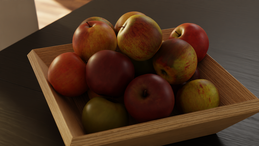Fruit bowl apples 3D model