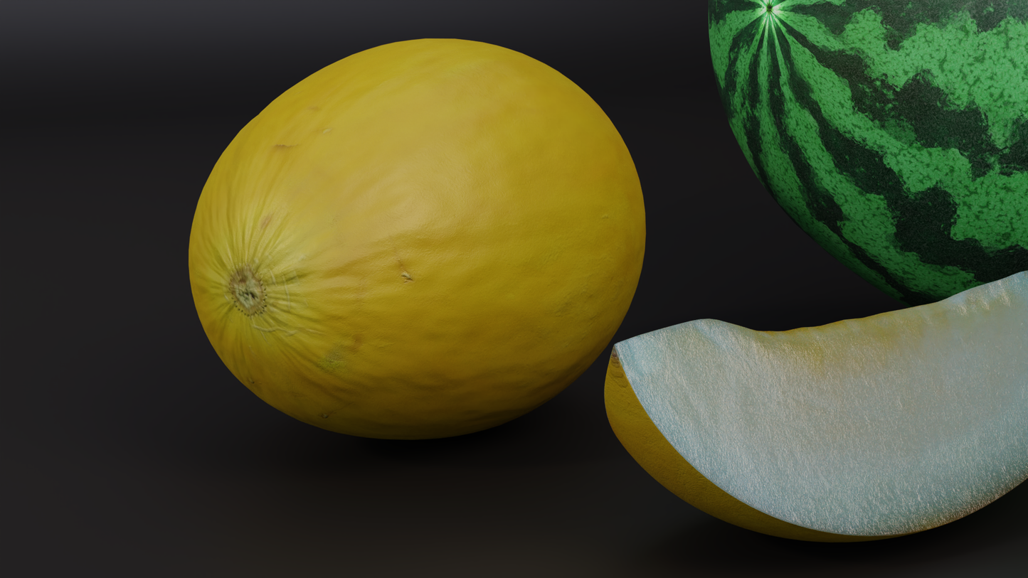 Melon set Canary 3D model