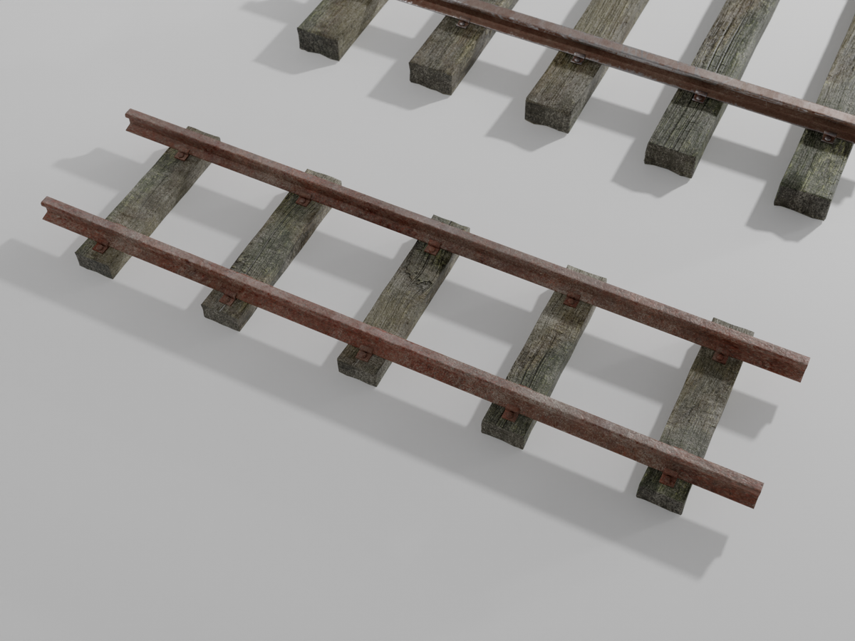 Railroad set 3D model