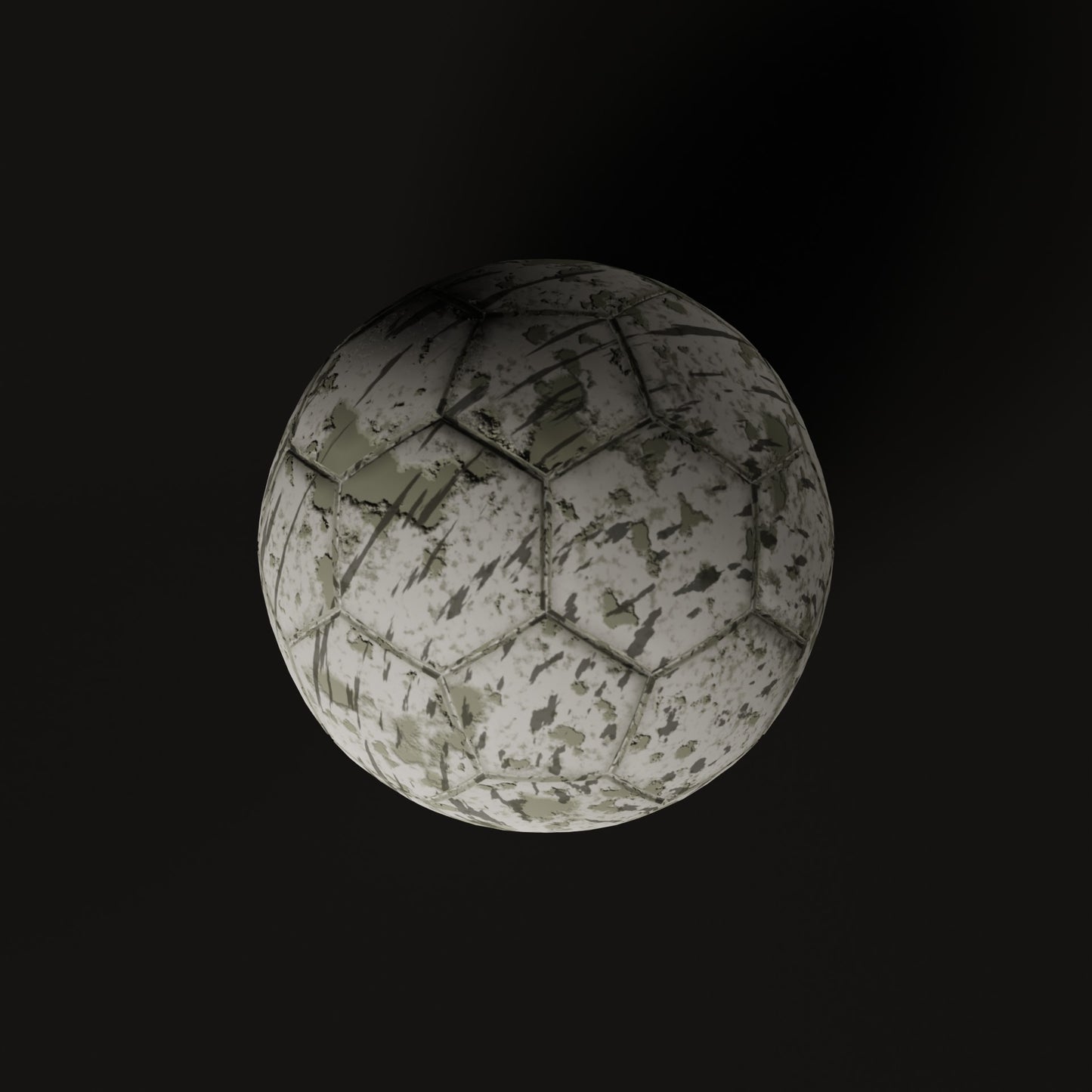 Worn football 3D model