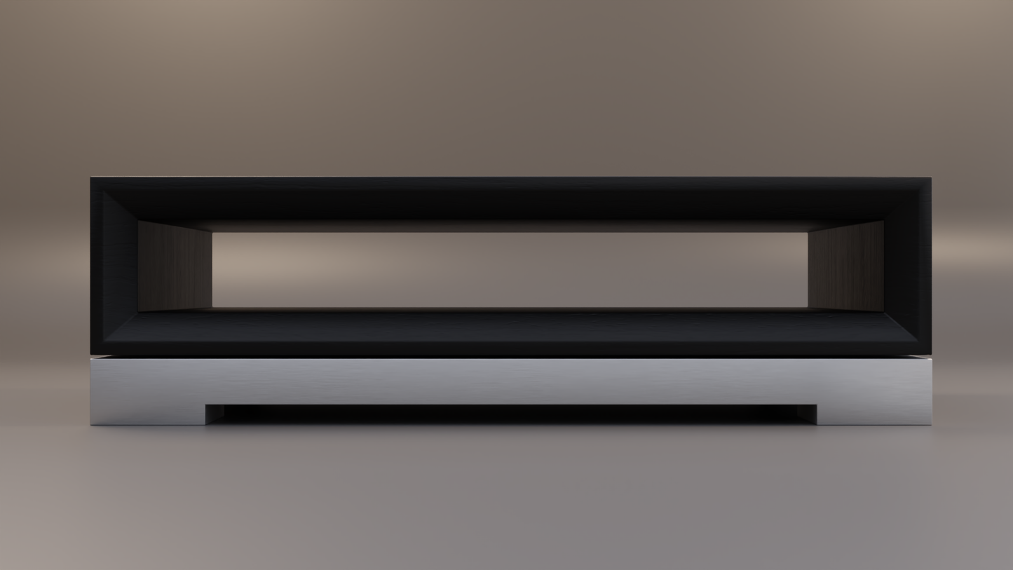 Sofa table brushed metal 3D model