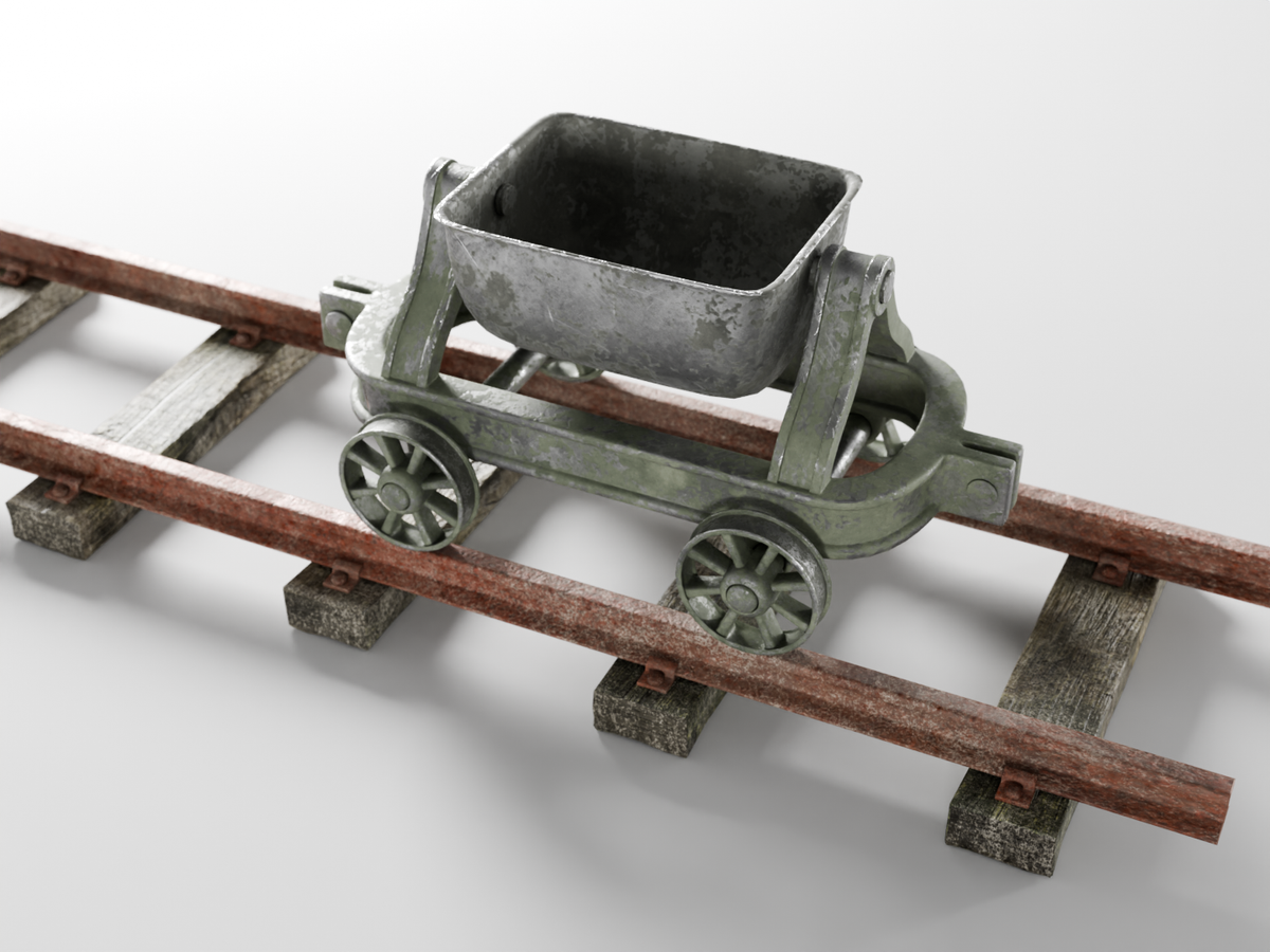 Minecart worn 3D model