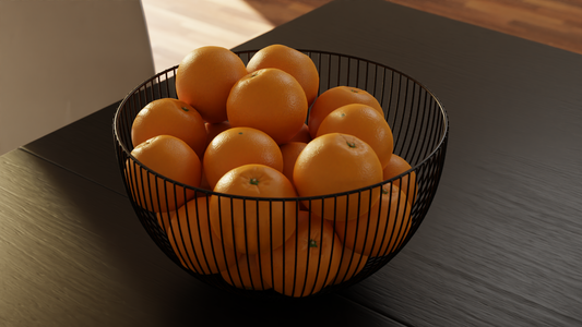 Fruit bowl Oranges 3D model