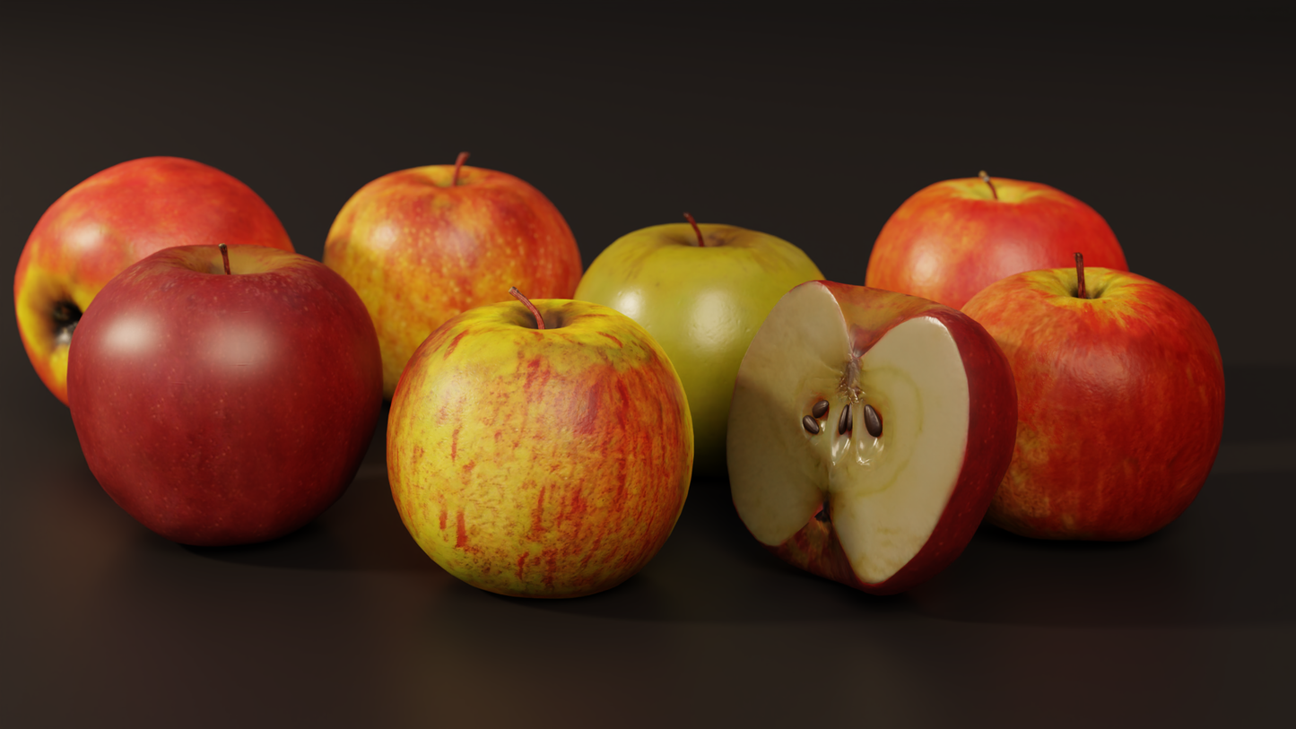 Variety of Apples 3D model
