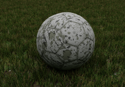 Worn football 3D model