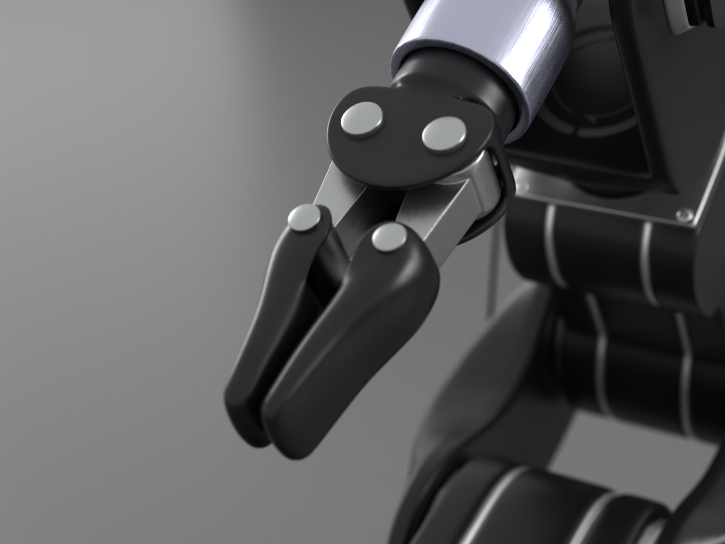 Robot arm rigged 3D model
