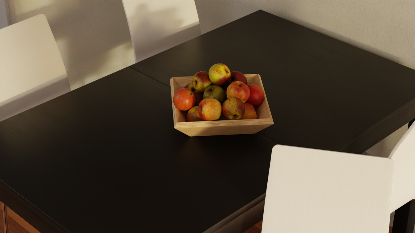 Fruit bowl apples 3D model
