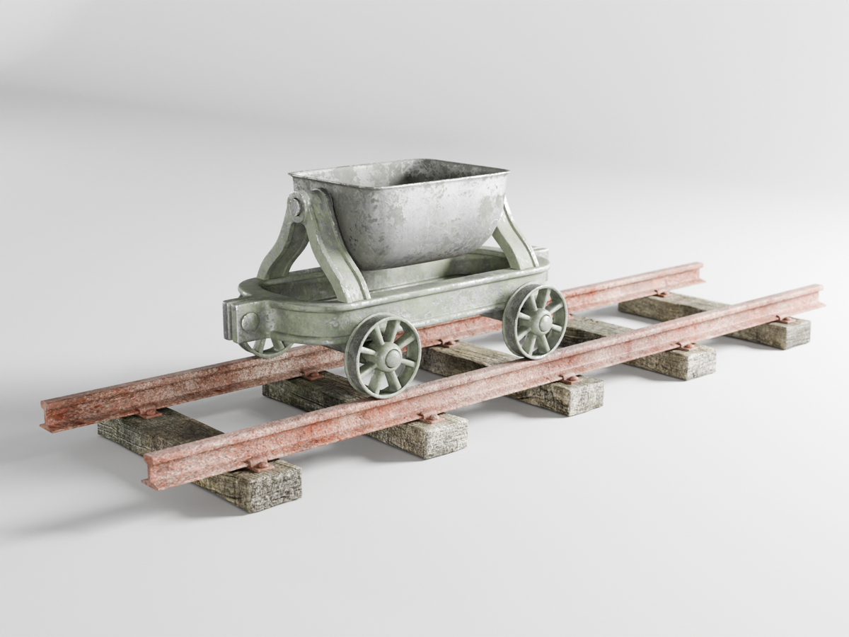 Minecart worn 3D model