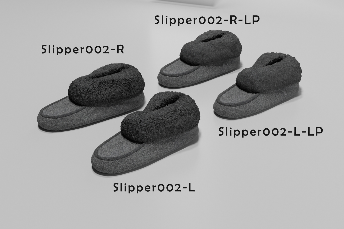 Bedroom slippers cozy 3D model