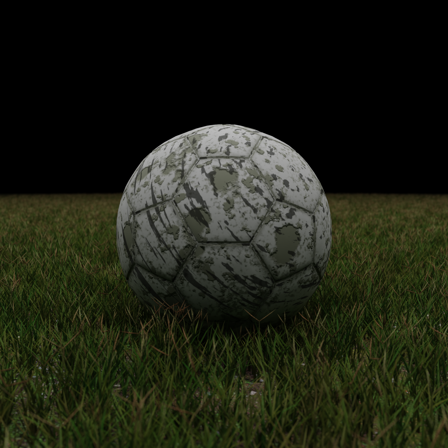 Worn football 3D model