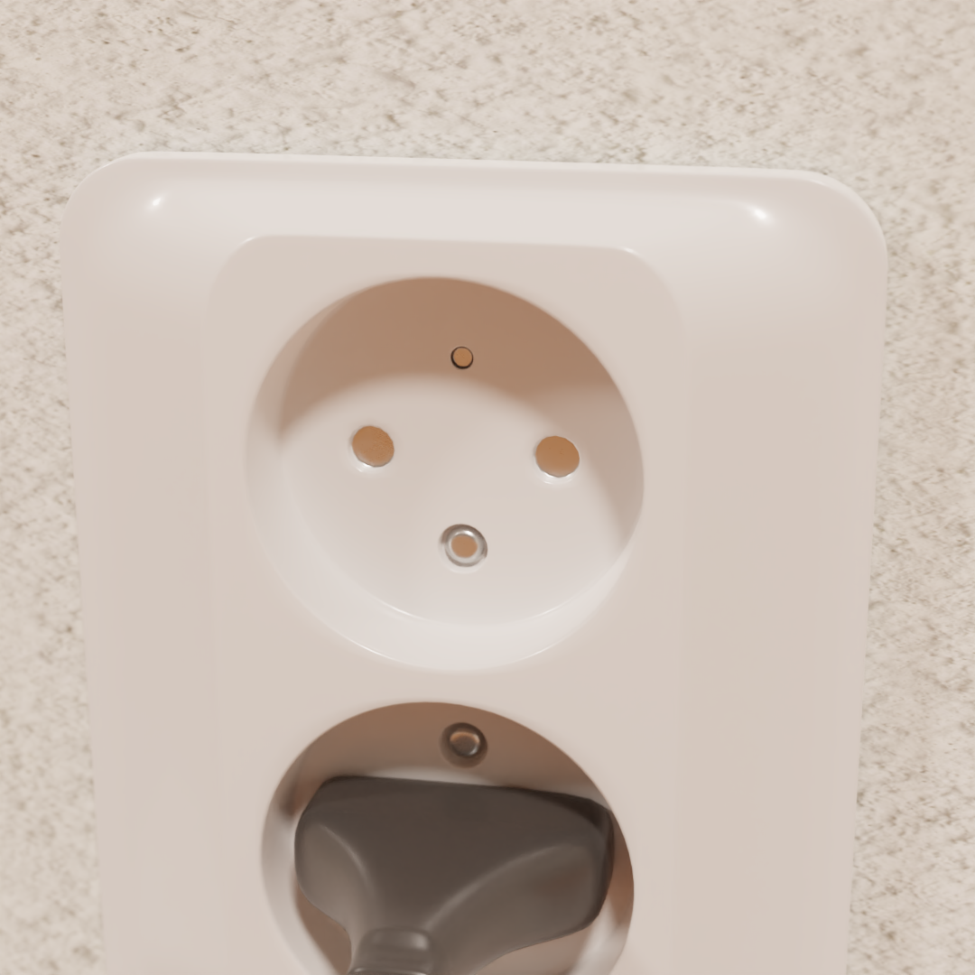 Trendy electrical socket 3D model