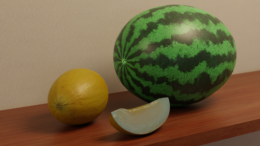 Melon set Canary 3D model
