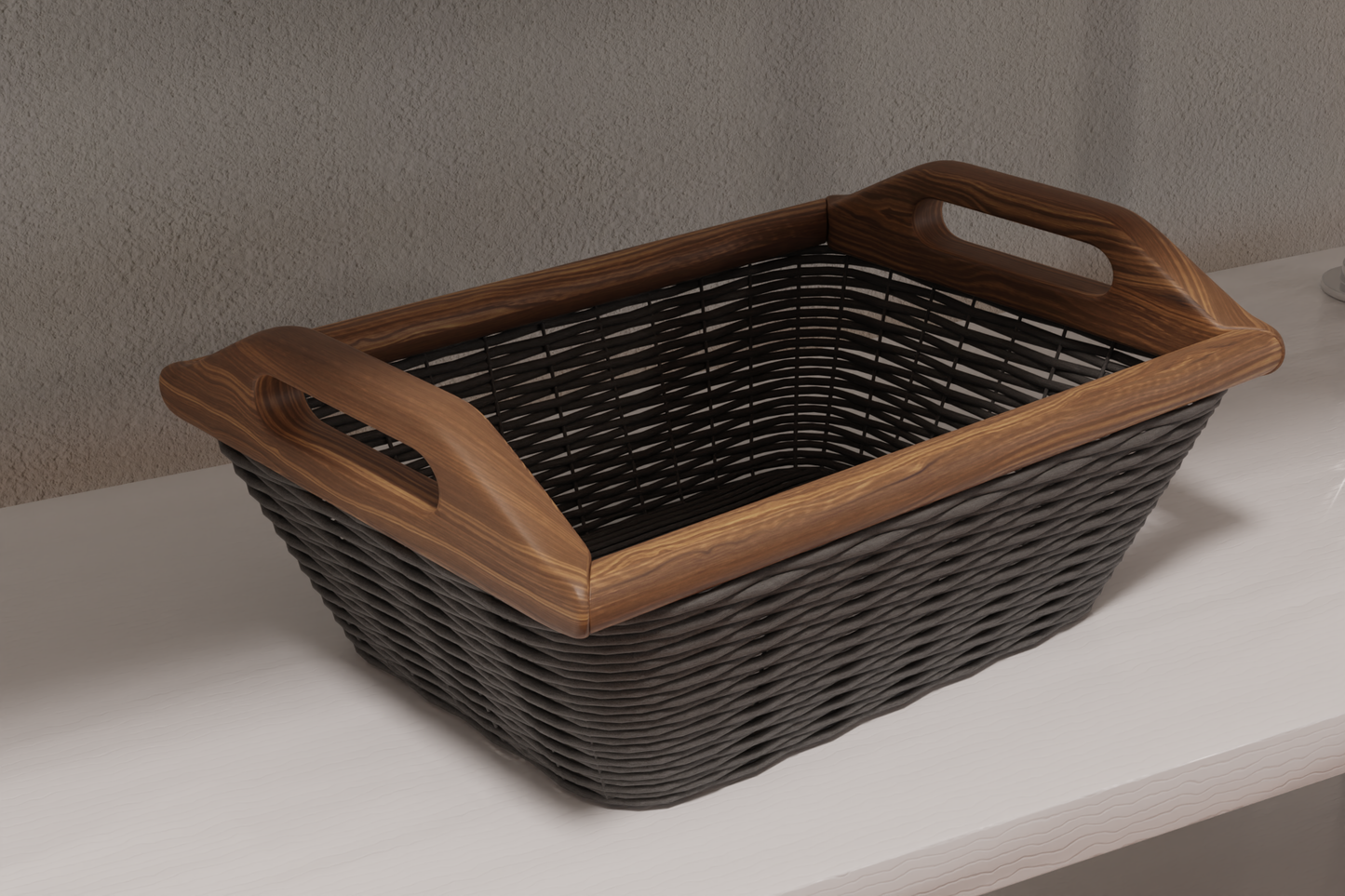 Wicker basket 3D model