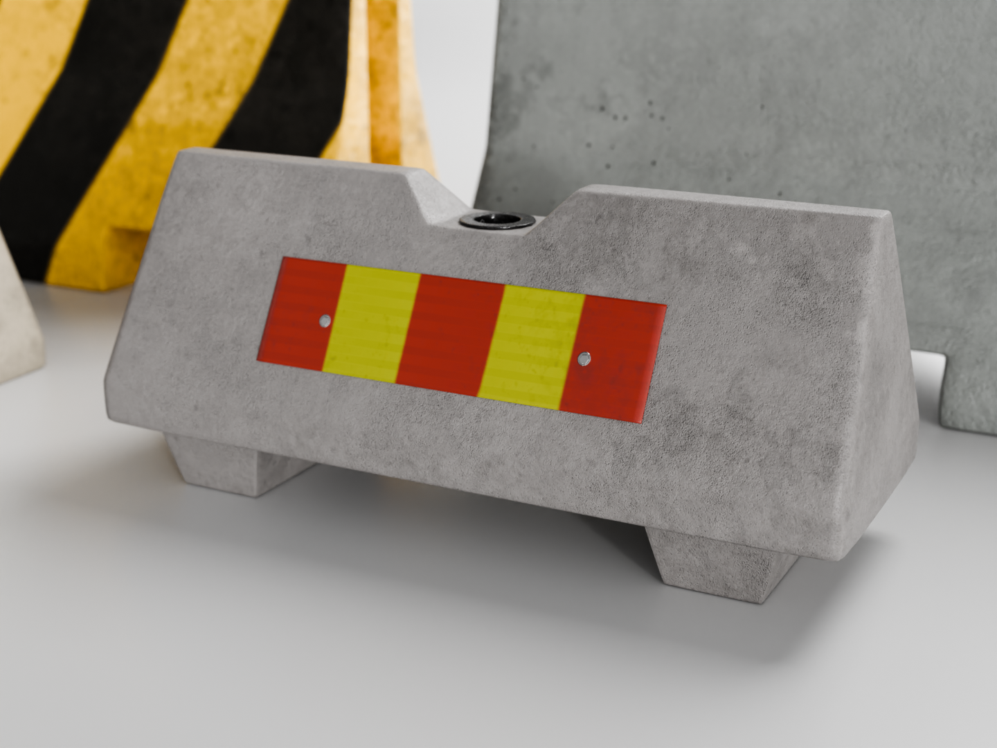 Concrete barrier set 3D model