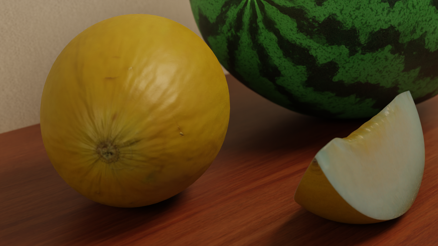 Melon set Canary 3D model