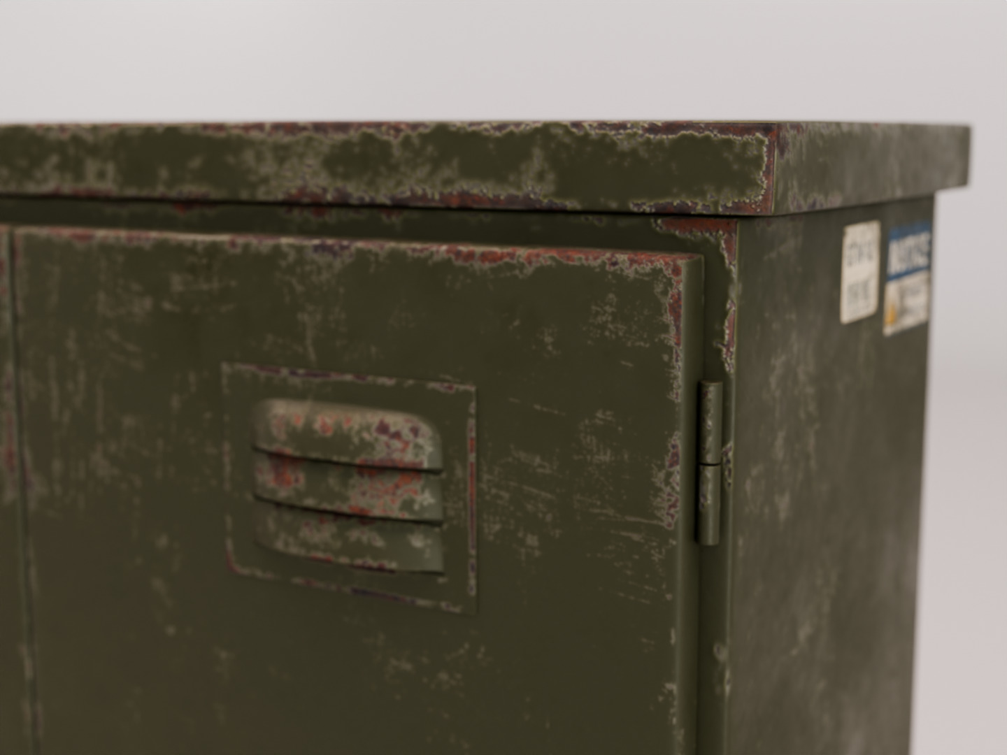 Electric cabinet worn 3D model
