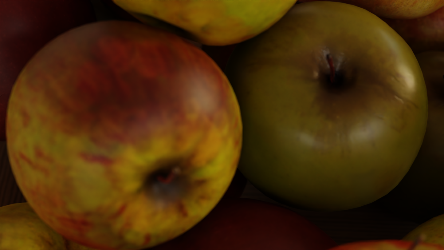 Fruit bowl apples 3D model
