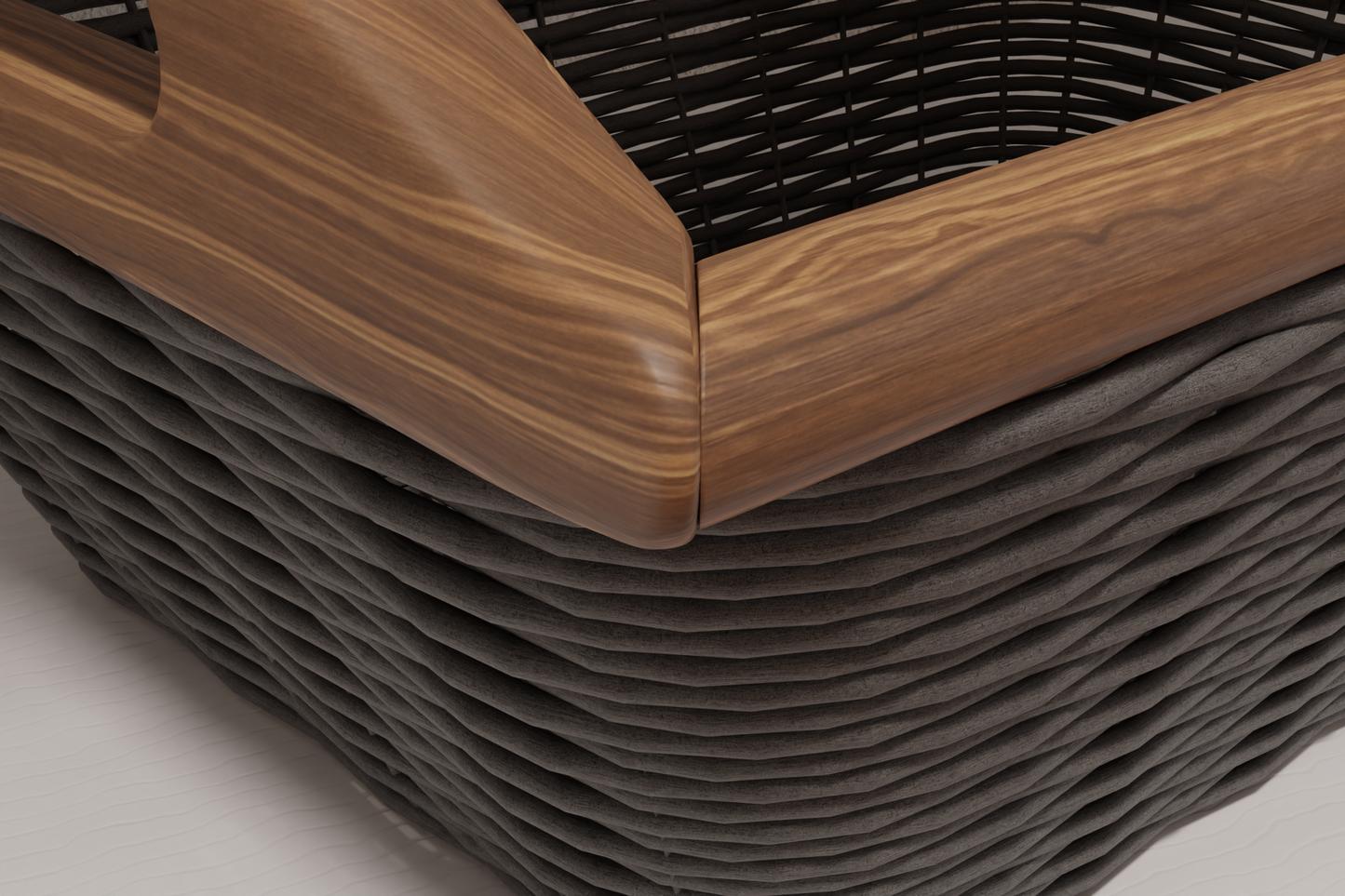 Wicker basket 3D model