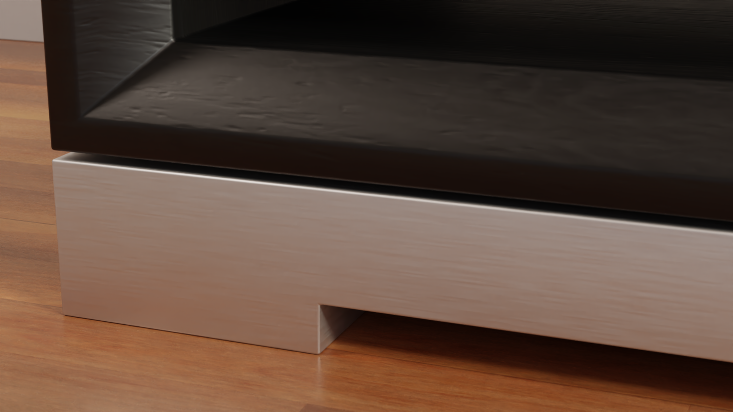 Sofa table brushed metal 3D model