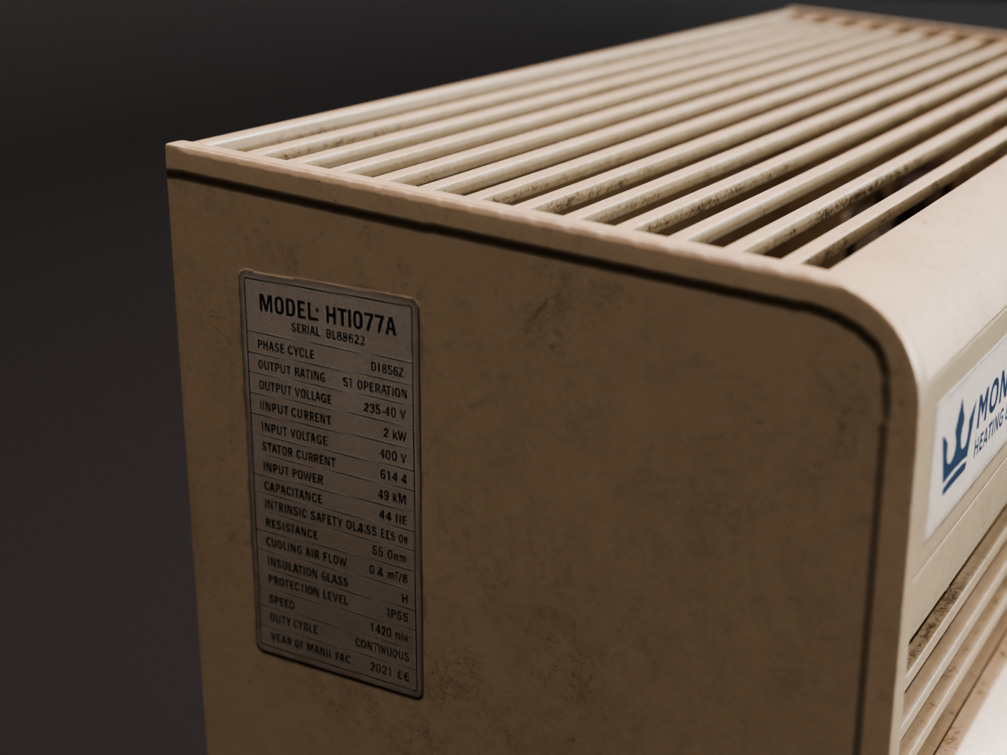 HVAC unit 3D model