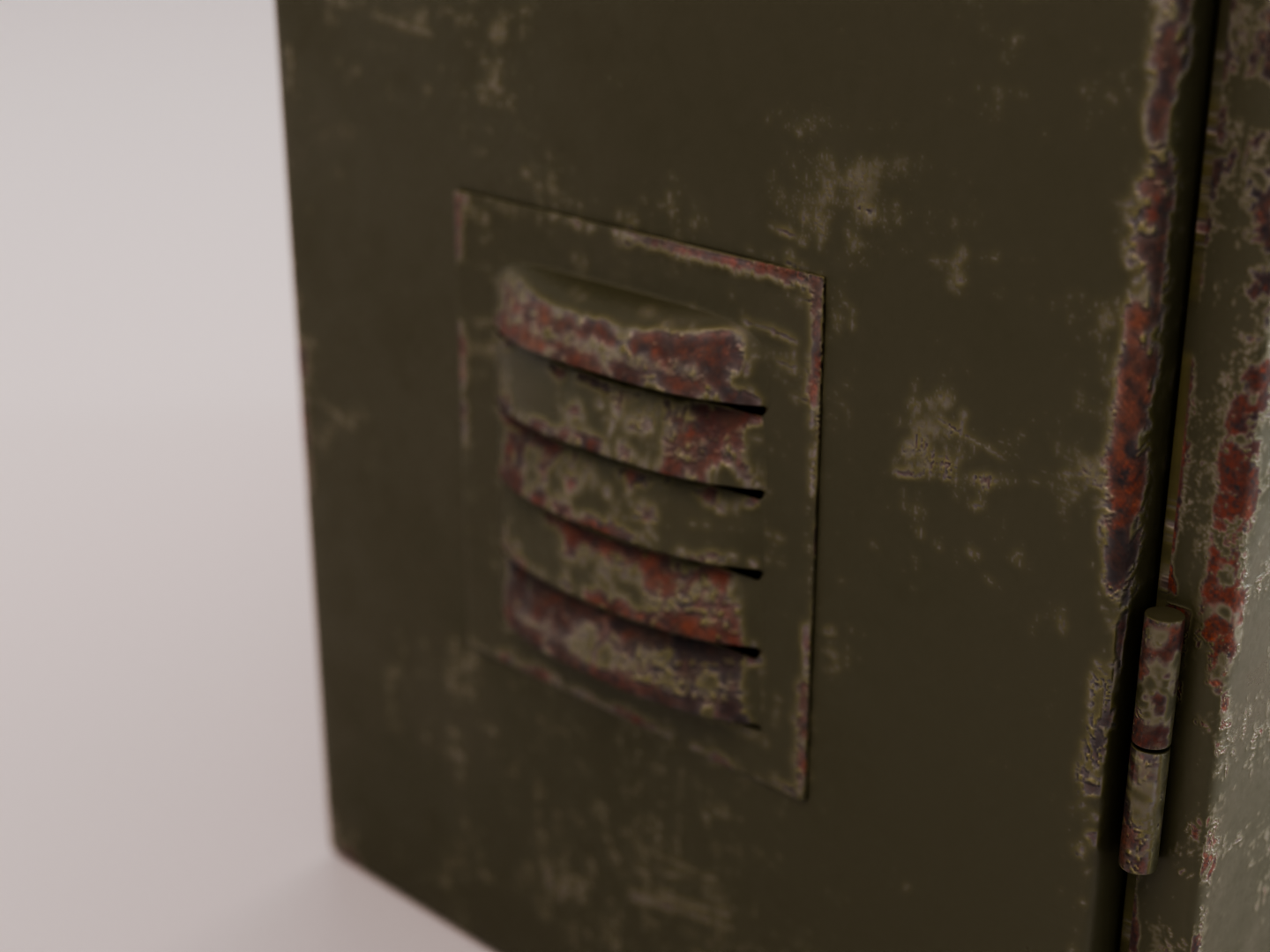 Electric cabinet worn 3D model