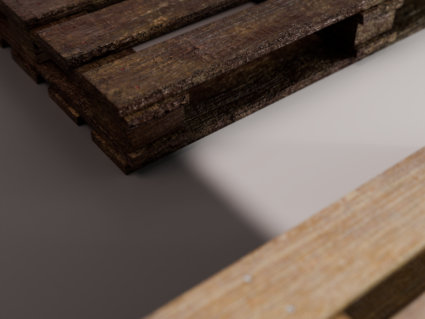 Wooden pallet set 3D model