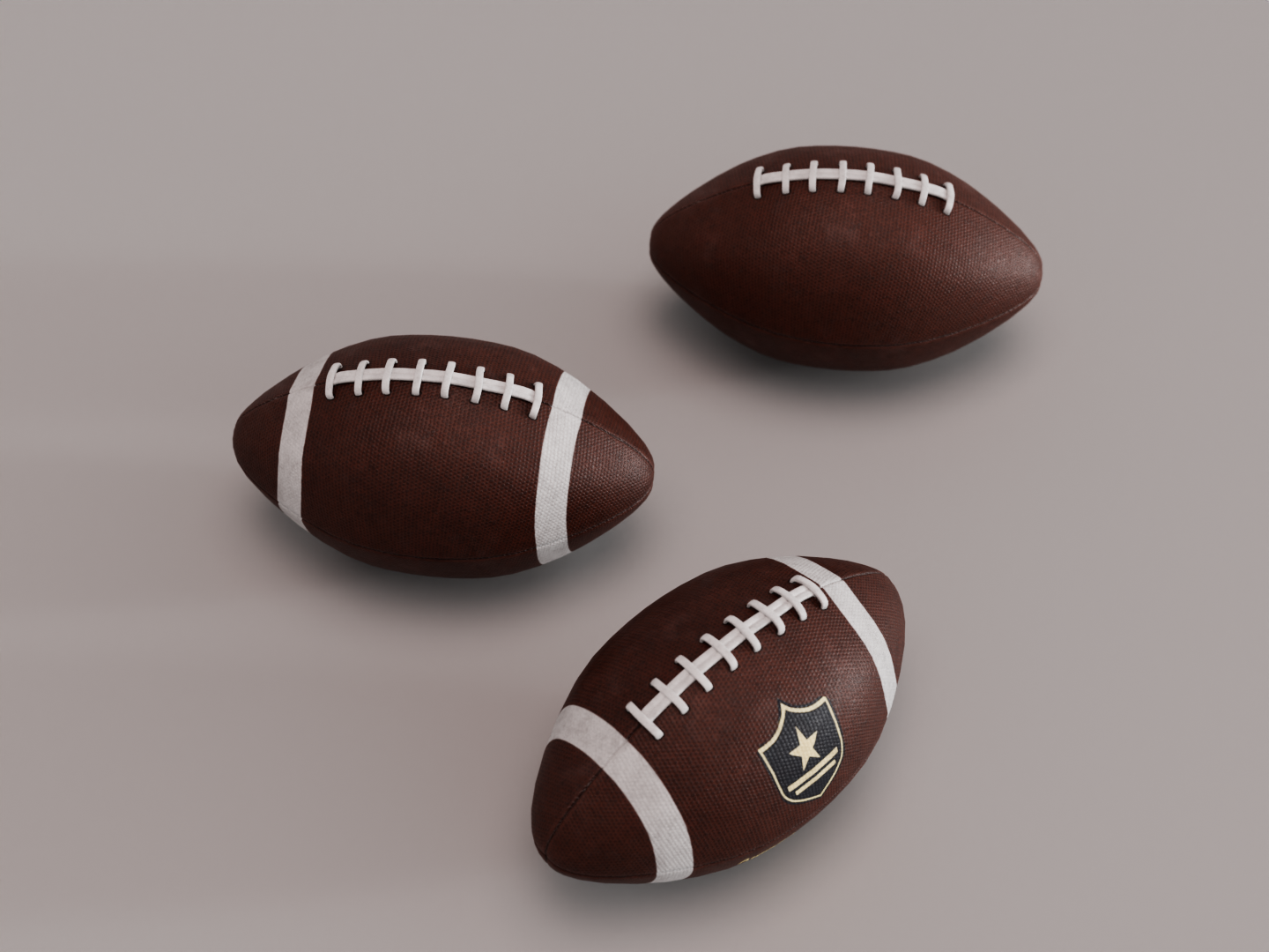 American football replica 3D model
