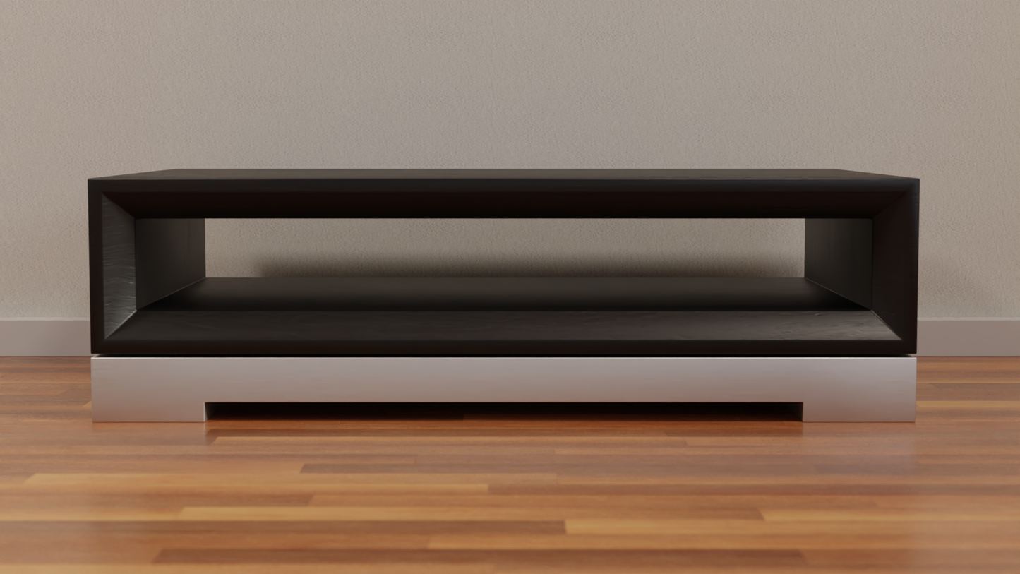 Sofa table brushed metal 3D model
