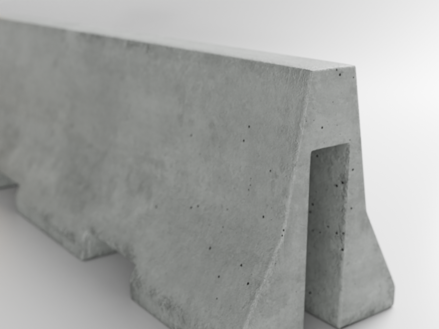 Concrete barrier set 3D model