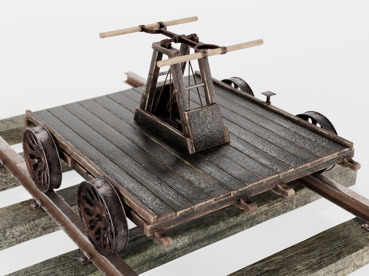 Handcar worn 3D model